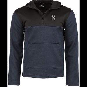 Spyder Men's Racer 1/4 Zip Pullover Hoodie frontier
